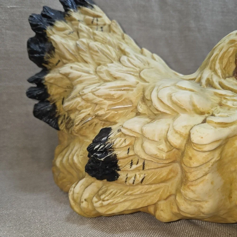 Plastic Angry Rooster Chicken Statue Kitchen Farmhouse Garden VTG Decor 11